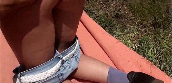  Tiny Teen assfucked outdoors Anne Angel 1 3